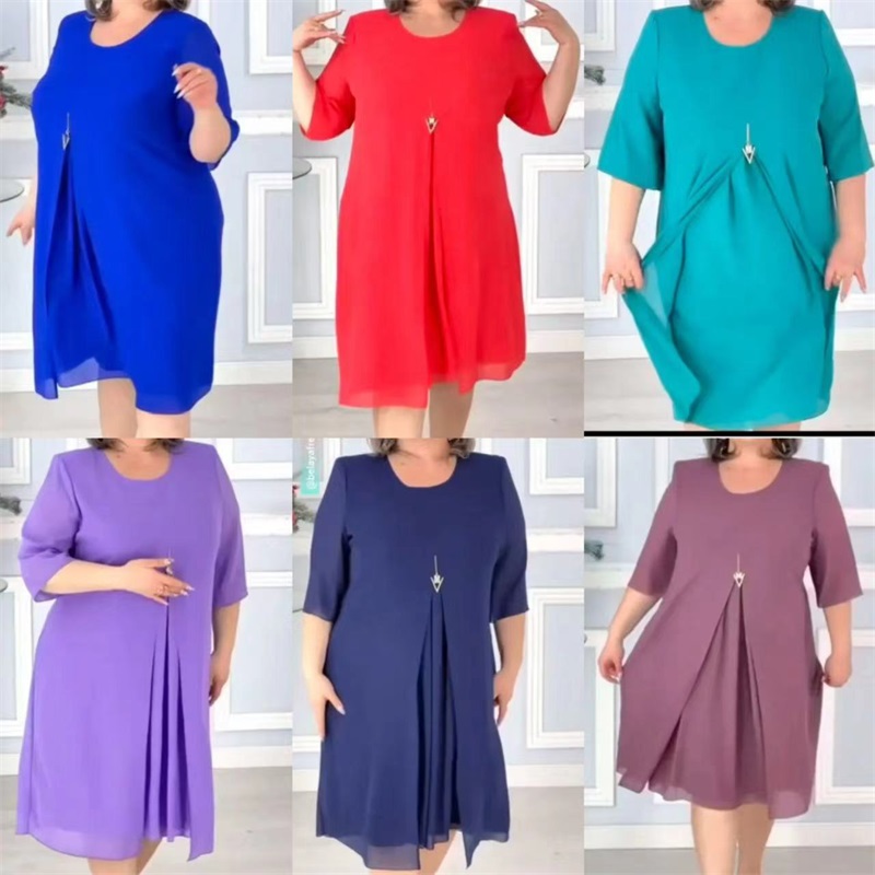 Elegant Loose Casual High-waisted Dress