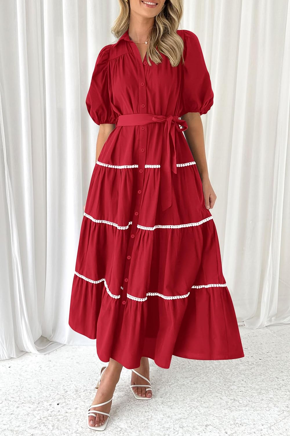 WOMEN'S SUMMER BUTTON DOWN SHIRT DRESS