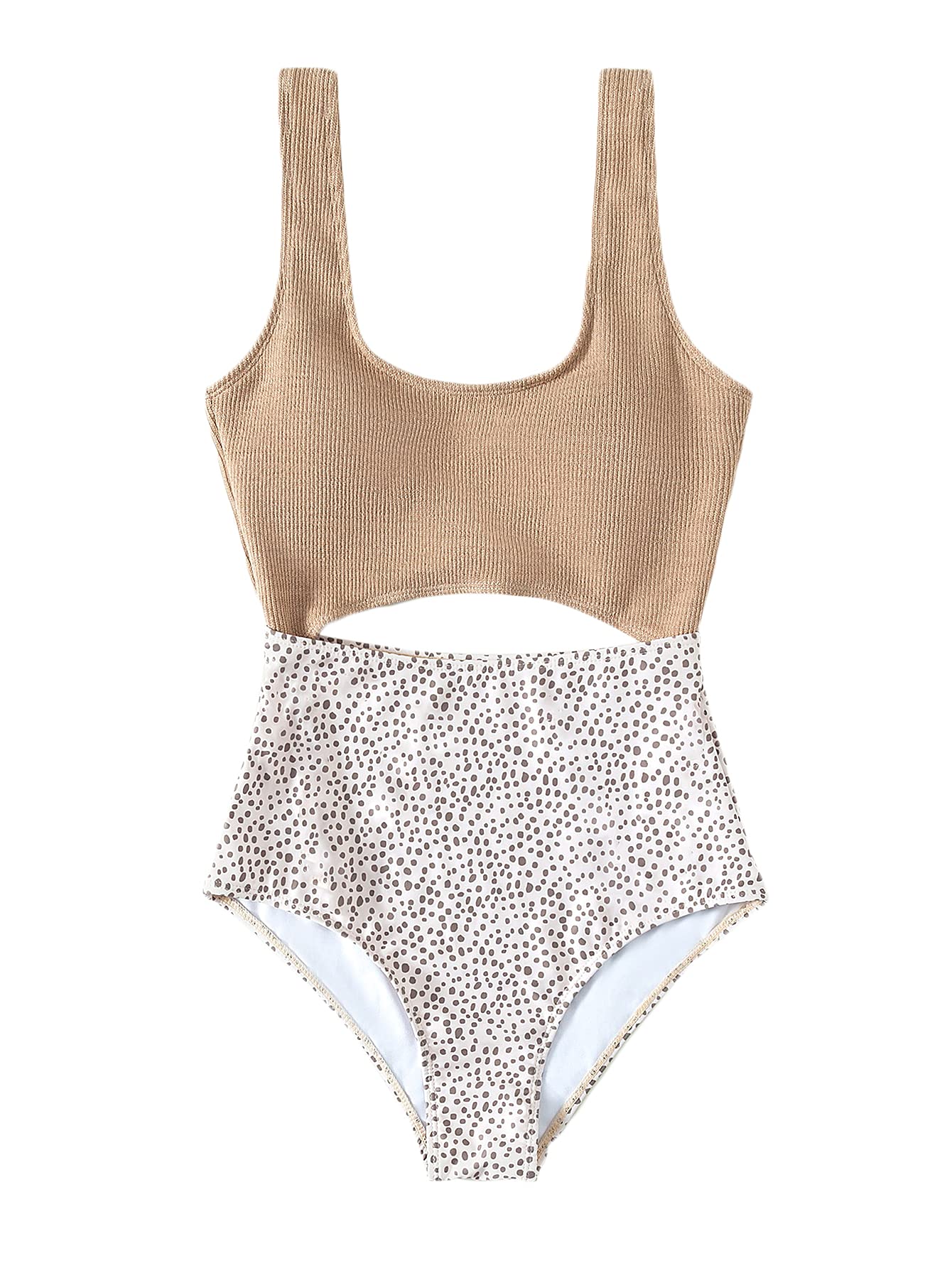 Women's Dalmatian Print  High Waist One Piece Swimsuit Bathing Suit