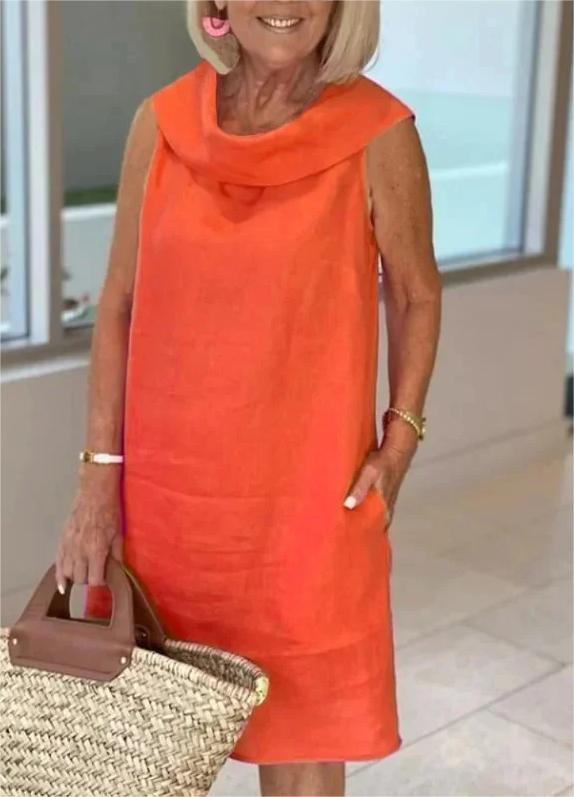 Women's Casual Solid Color Long sleeve Midi Dress