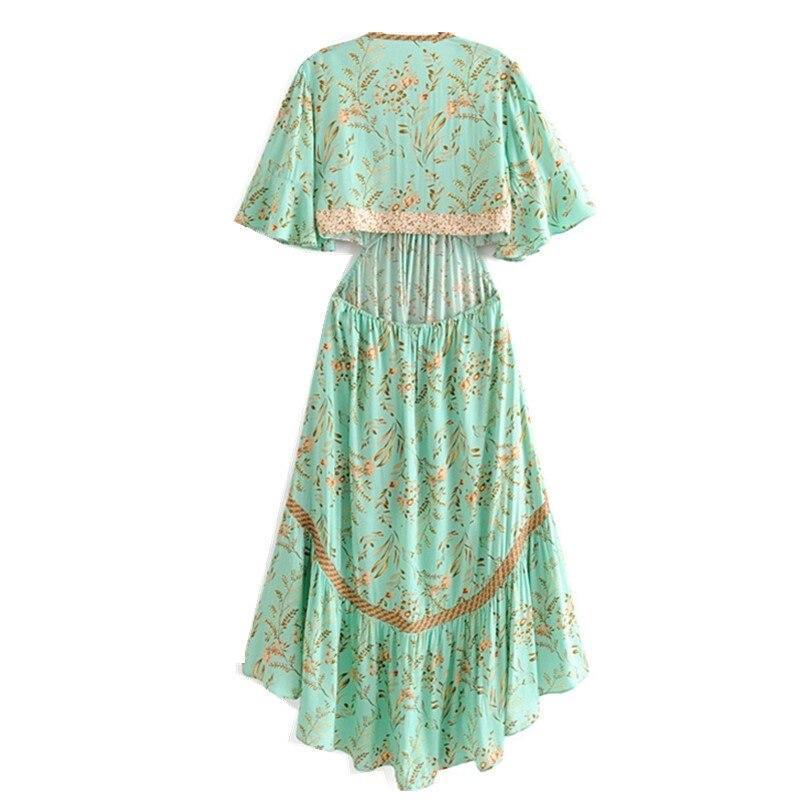 Boho High-Low Midi Dress