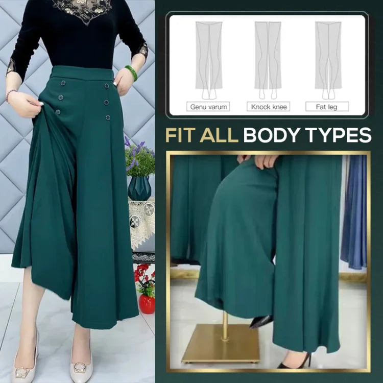 [Comfy and Slim] Stylish Pleated Wide-leg Pants