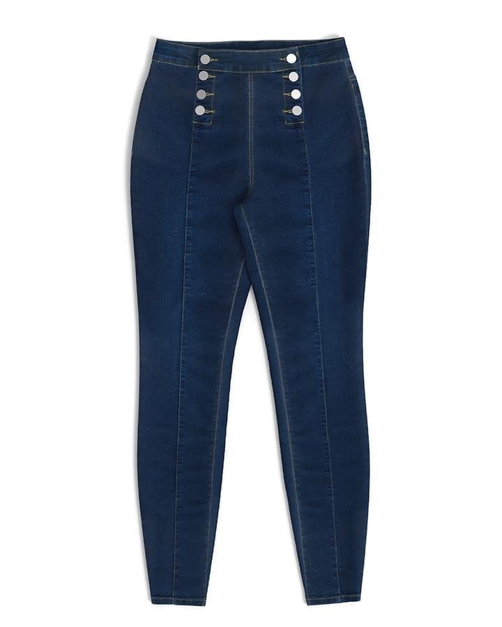 🔥HotSale🔥-Double Breasted High Waist Skinny Jeans