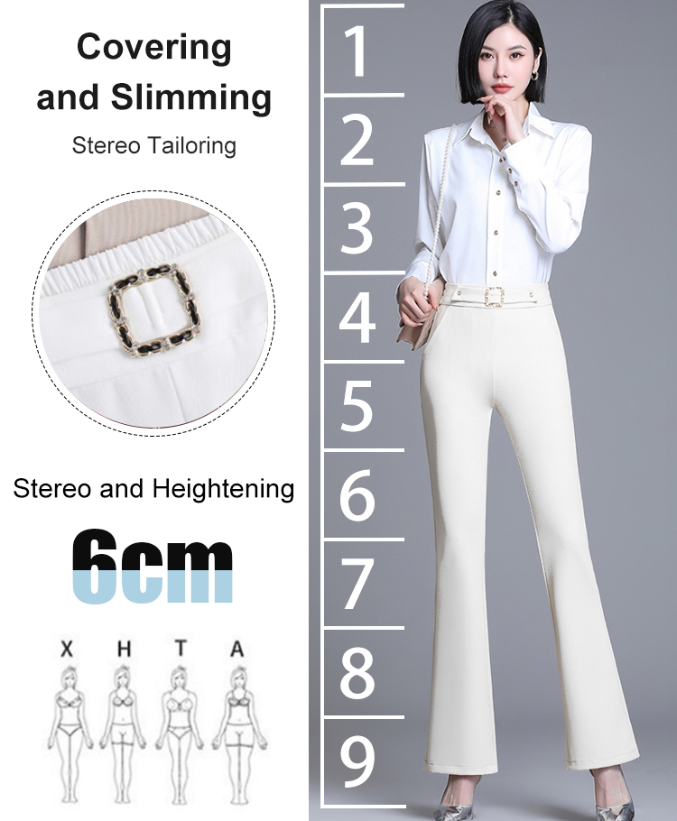 High waist drapey ice silk thin micro flare pants