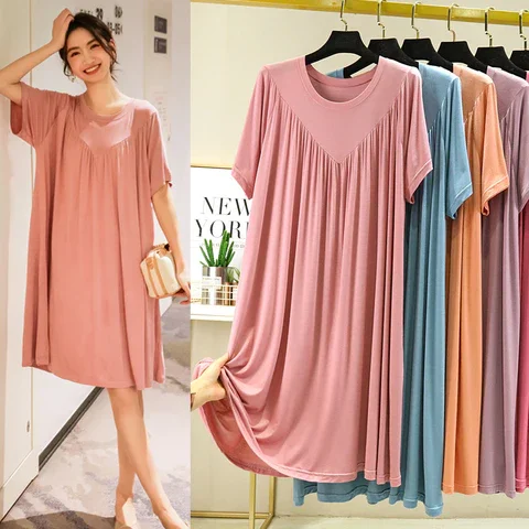 🔥LAST DAY 50% OFF 🔥Super Soft Comfortable Short Sleeve Loose Pajama Dress