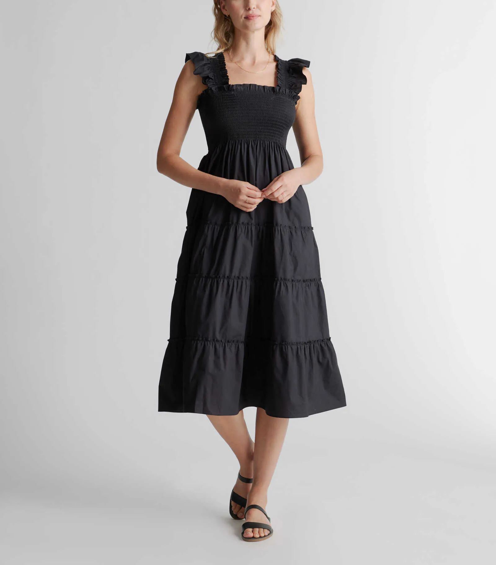 Smocked Midi Dress