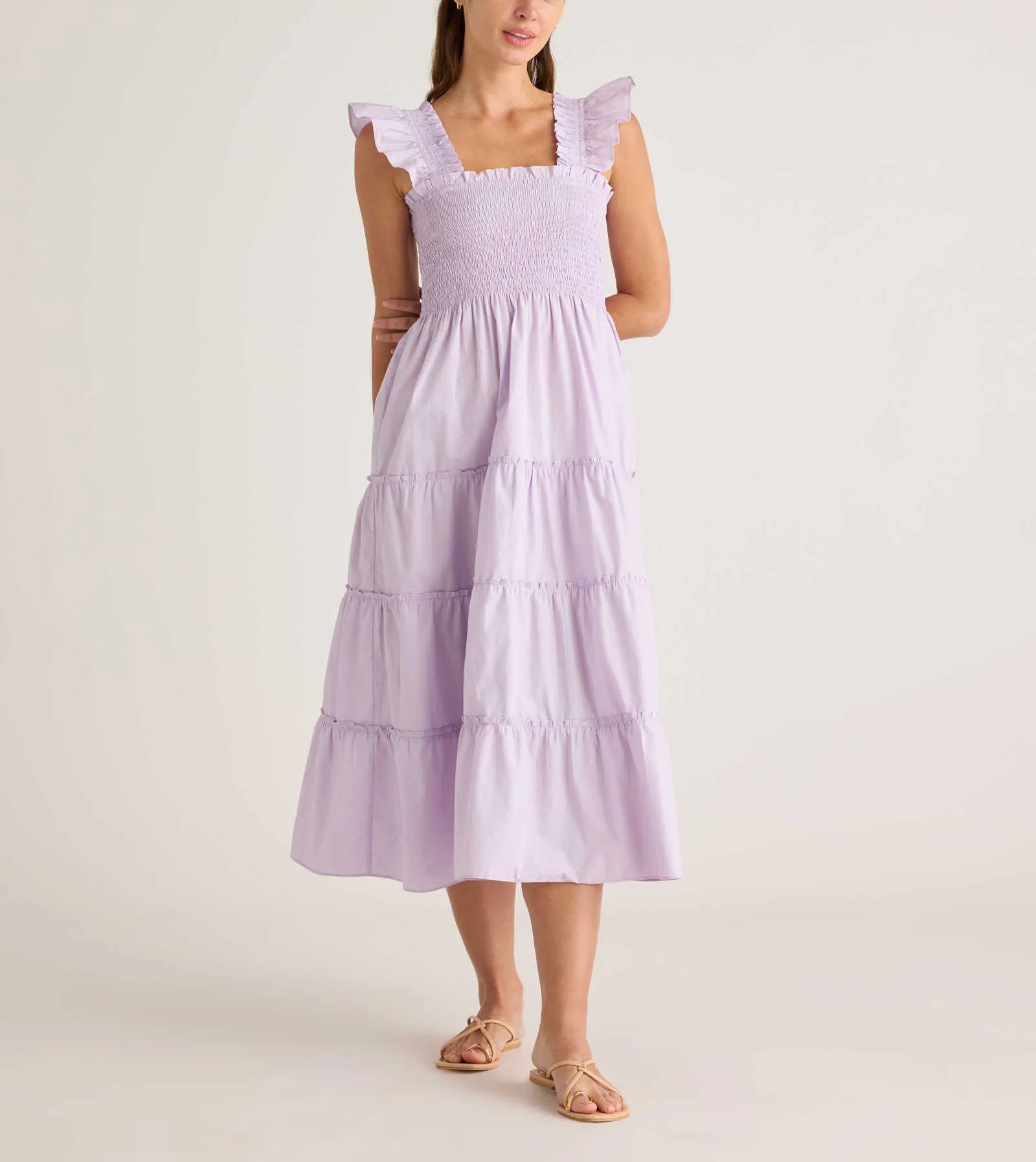 Smocked Midi Dress