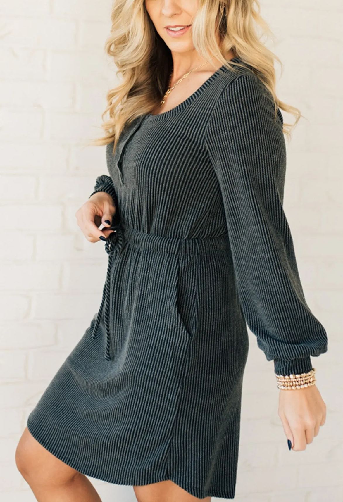 Women's New Corded Button Dress（Buy 2 Free Shipping）