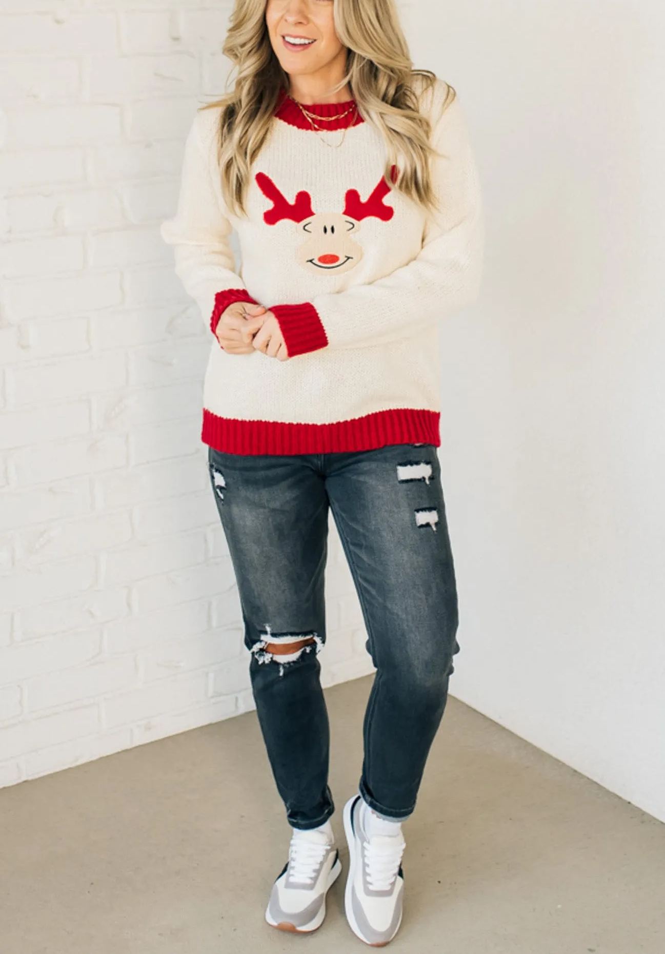 Rudolph Contrast Sweater