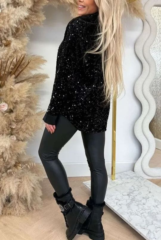 Shiny Sequin Shirt