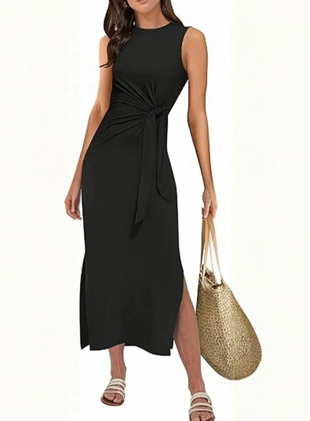 Women's Waist Split Tank Long DressesMidi Dress
