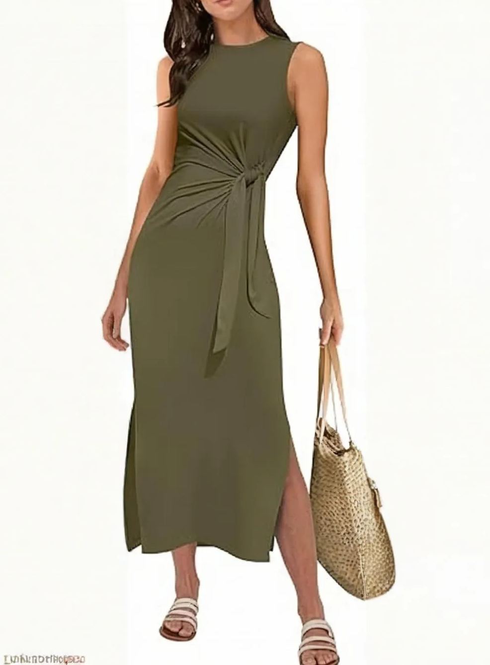 Women's Waist Split Tank Long DressesMidi Dress