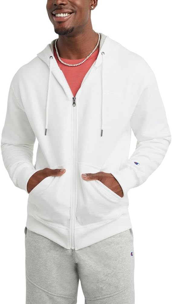 Men's Powerblend Fleece Full Zip Hoodie, C Logo
