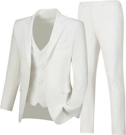 Mens Suit Slim Fit 3 Pieces Wedding Bussiness Suits for Men Formal Dress Jacket Vest Pants Set
