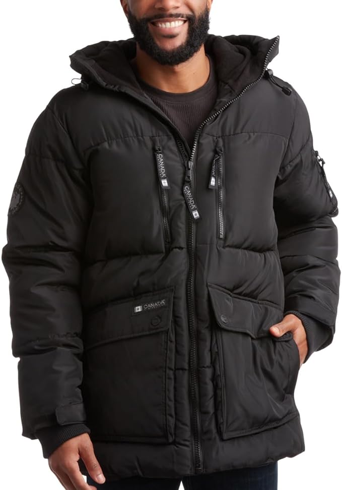 Hahaqifei CANADA WEATHER GEAR Men's Winter Jacket – Heavyweight Puffer Jacket – Casual Coat for Men (M-XXL)