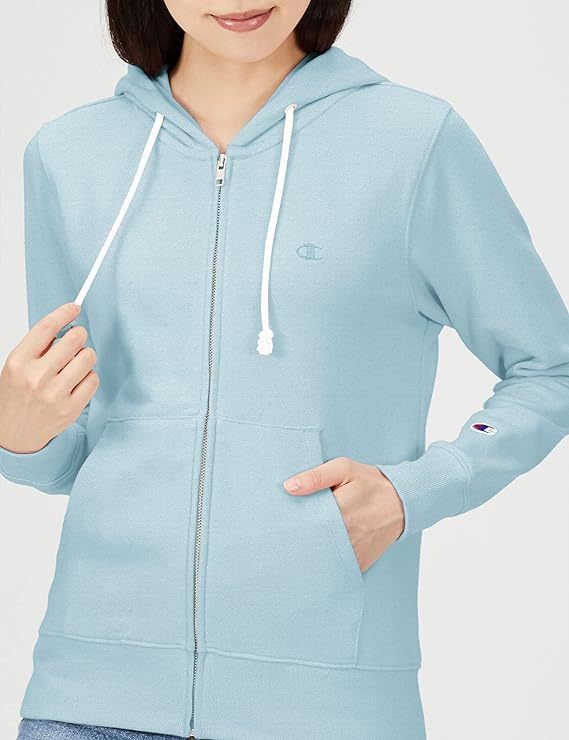 Women's Hoodie, Sweatshirt, Fleece Lining, UV Protection, One Point Logo, Zip Hooded Sweatshirt