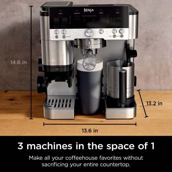 Ninthtja Luxe Cafe Premier Series 3-in-1 Coffee, Espresso & Cold Brew System