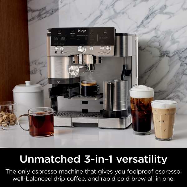 Ninthtja Luxe Cafe Premier Series 3-in-1 Coffee, Espresso & Cold Brew System