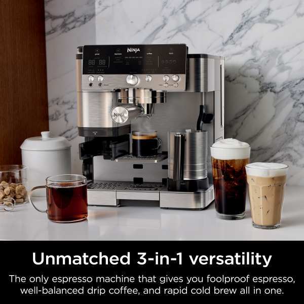 Ninthtja Luxe Cafe Premier Series 3-in-1 Coffee, Espresso & Cold Brew System