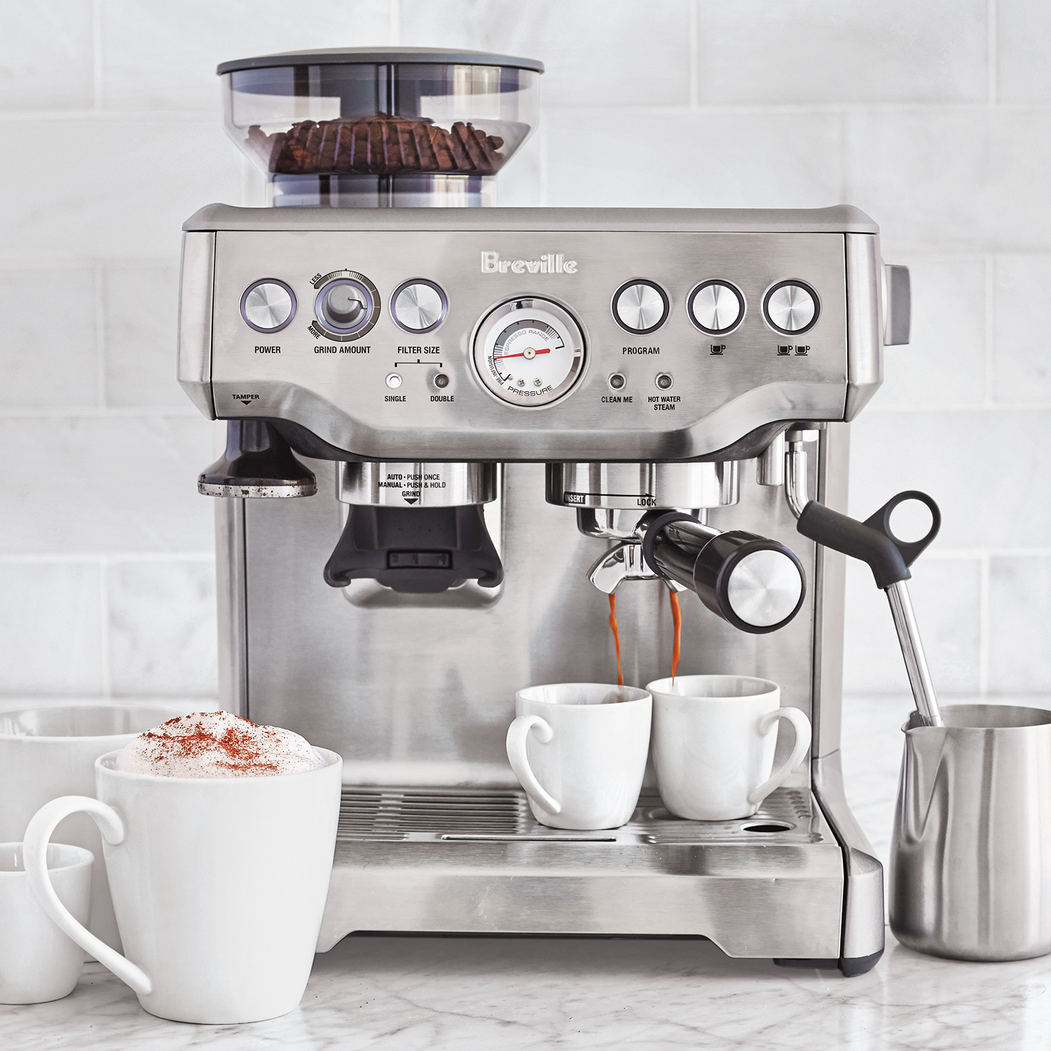 Brevthtille Barista Express Stainless Steel Espresso Machine