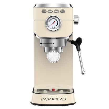 20 Bar Pressure Elegant Beige Espresso Maker - 1L/34oz