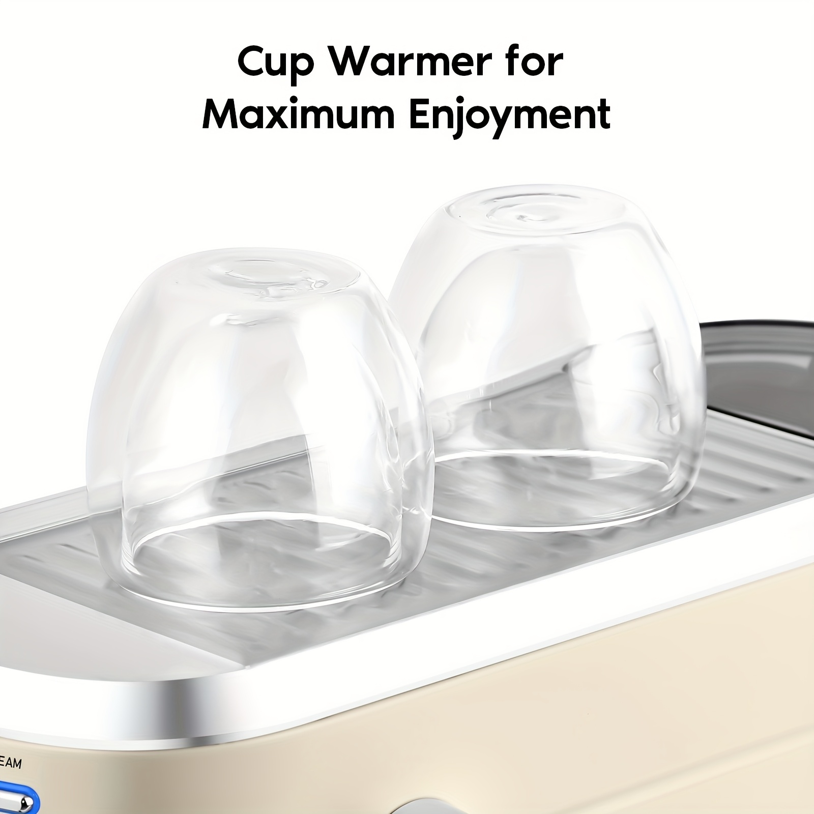 20 Bar Pressure Elegant Beige Espresso Maker - 1L/34oz