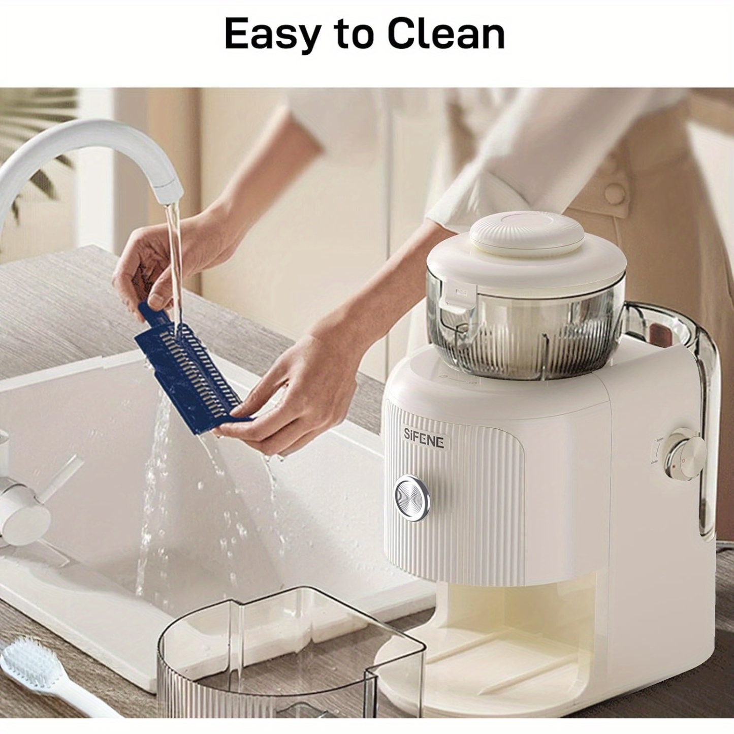 Electric Cheese Grater, Salad Maker With 4 Replaceable Stainless Shapes of Blades