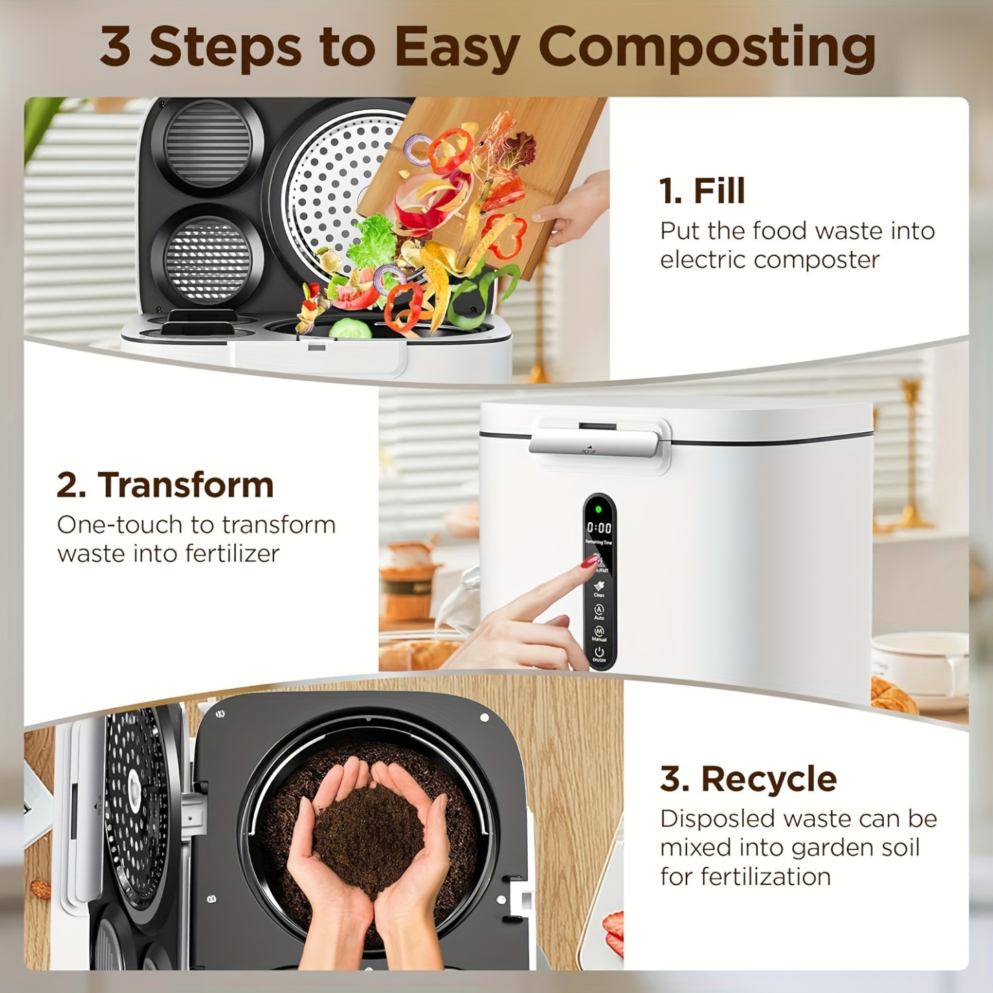 Prime Electric Composter - 14L Kitchen Composter