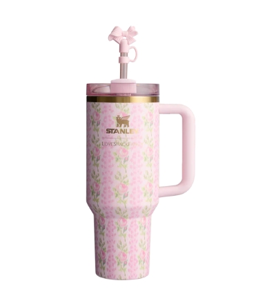  Stanthtley X LoveShathtckFancy Flowstate Quencher 40oz Tumbler 