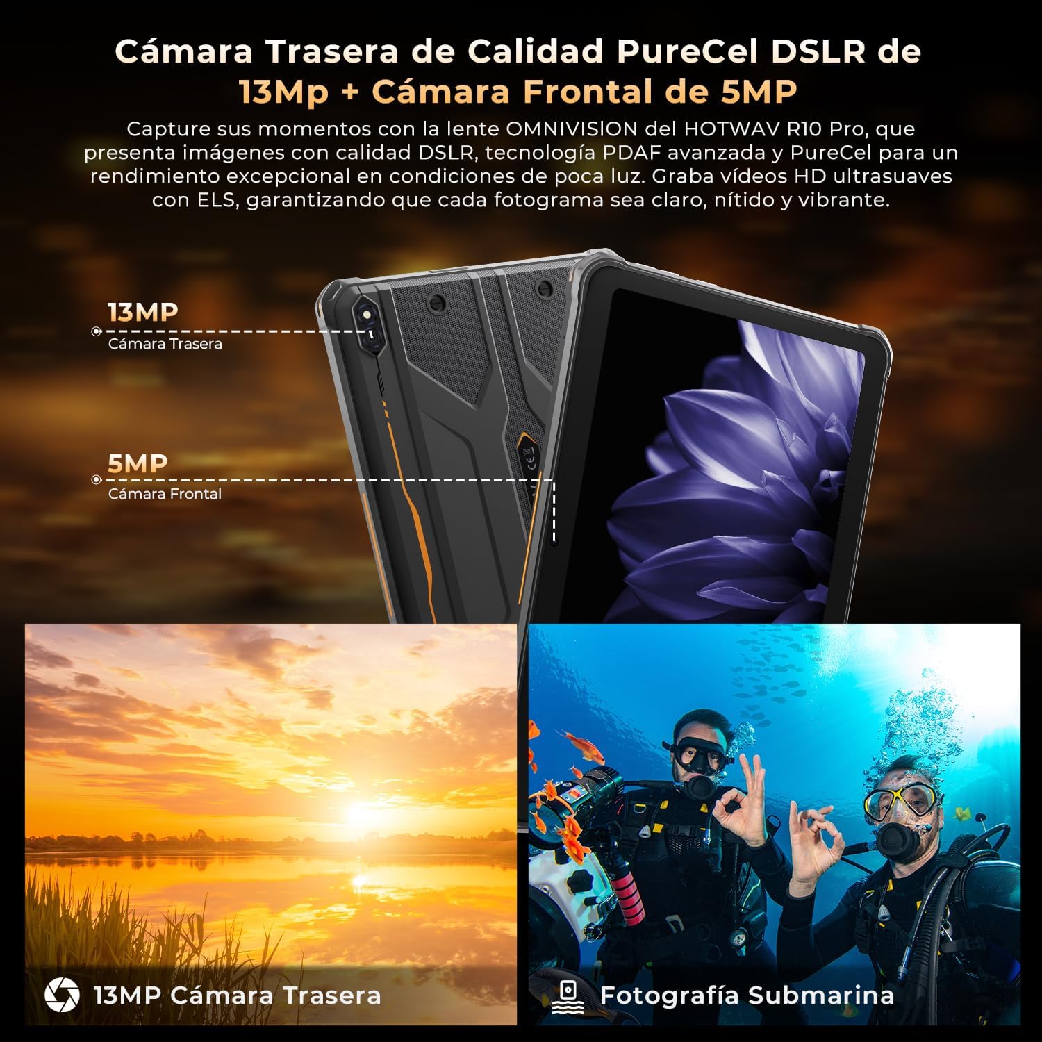 HOTWthtAV R10 Pro Tablet Rugerizada 2025-20GB+256GB/TF 1TB