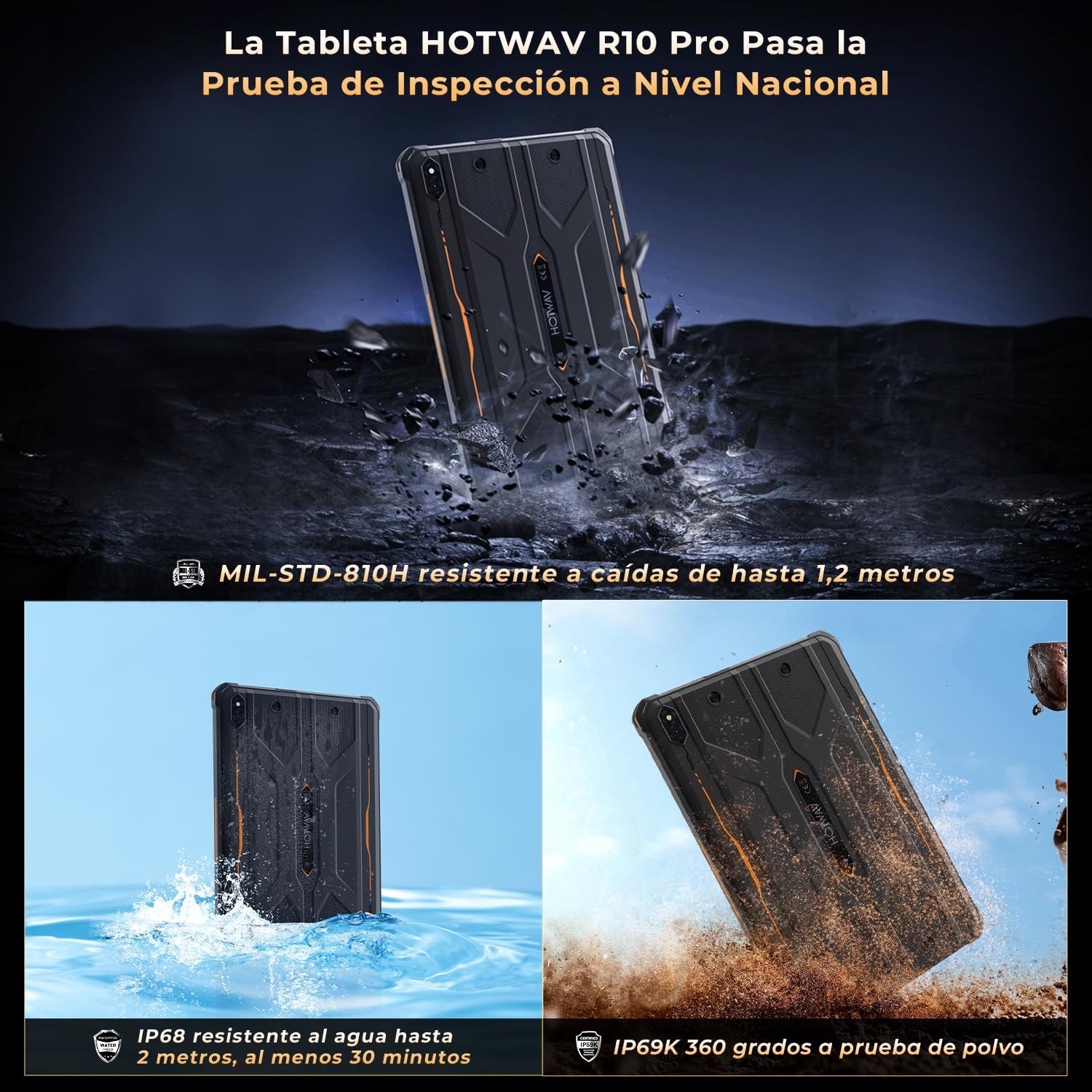 HOTWthtAV R10 Pro Tablet Rugerizada 2025-20GB+256GB/TF 1TB