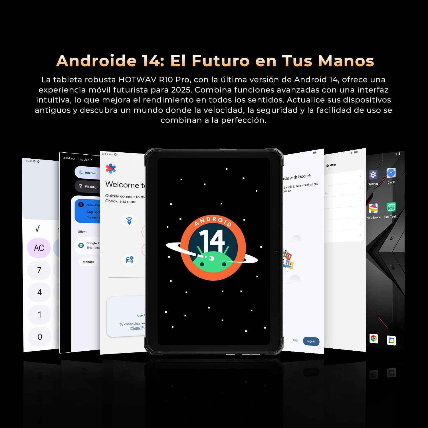 HOTWthtAV R10 Pro Tablet Rugerizada 2025-20GB+256GB/TF 1TB