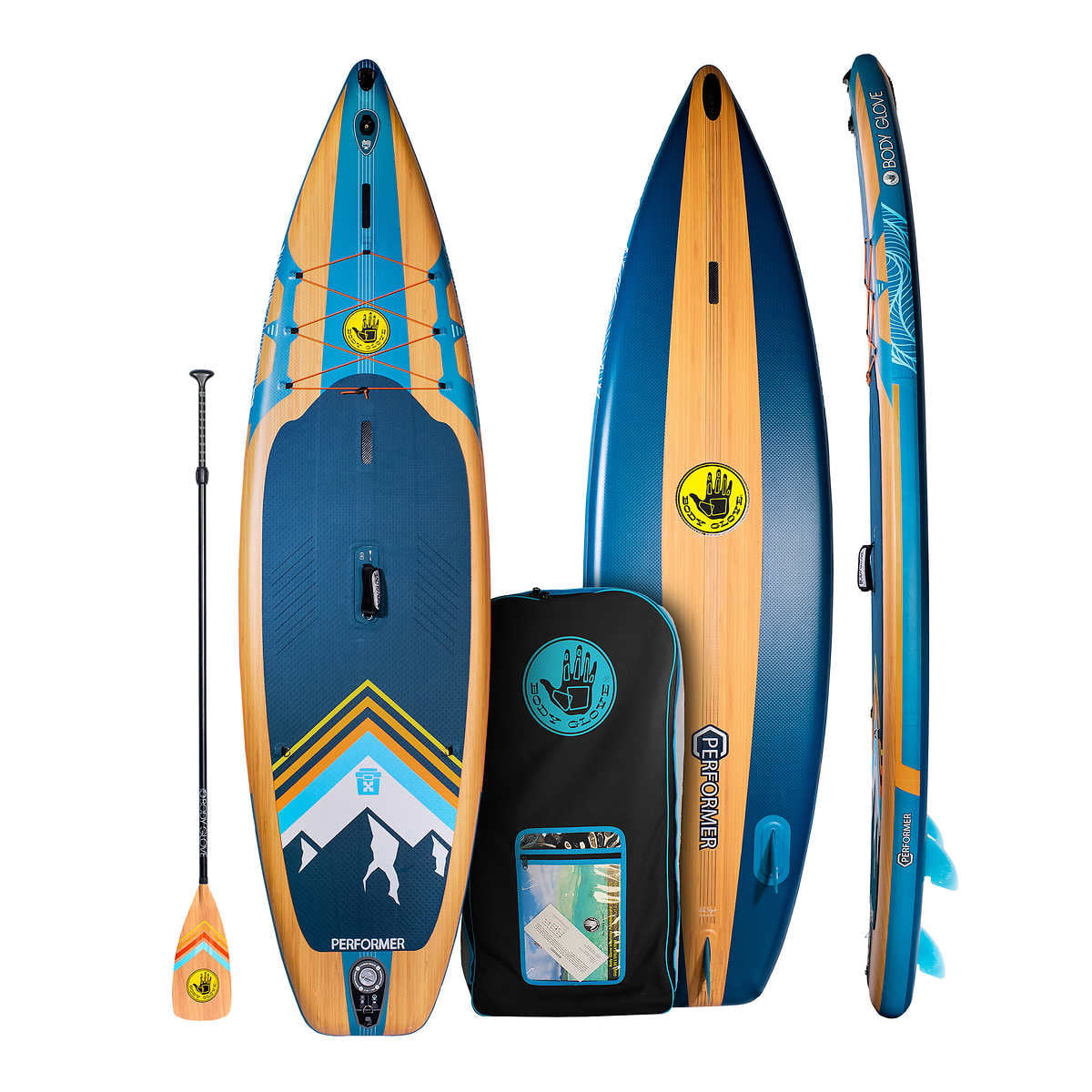 2023 PERFORMER 11' INFLATABLE PADDLE BOARD- BLUE/WOOD