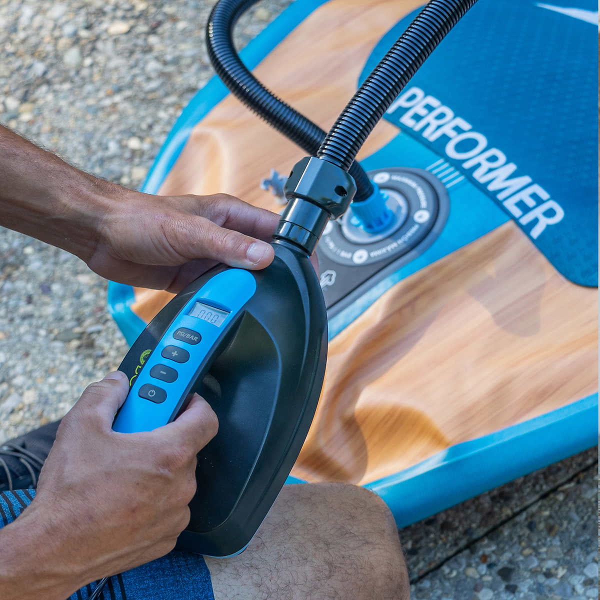 2023 PERFORMER 11' INFLATABLE PADDLE BOARD- BLUE/WOOD