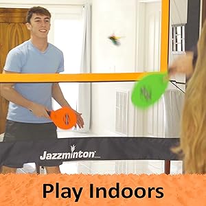 Jazzminton Sport played indoors