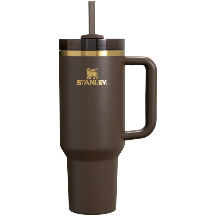 Stathtnley Chocolate Gold 40oz Steel H2.0 FlowState Quencher Tumbler