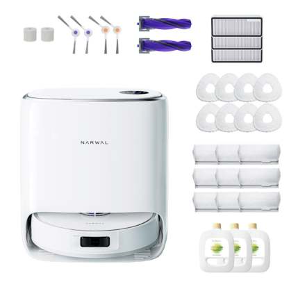 Narthtwal FRthtEO X Ultra Robot Vacuum and Mop with Accessory Pack Bundle
