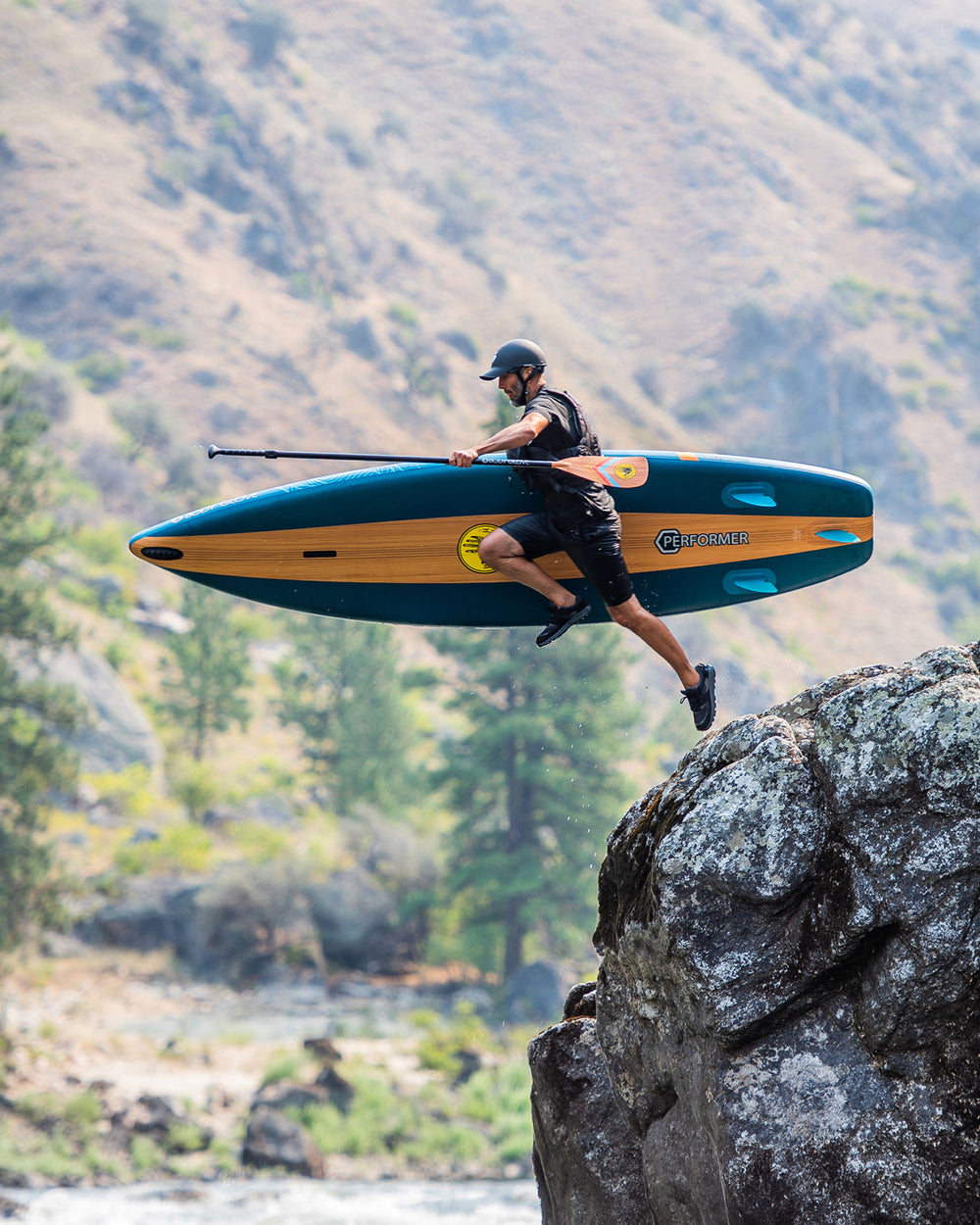 2023 PERFORMER 11' INFLATABLE PADDLE BOARD- BLUE/WOOD