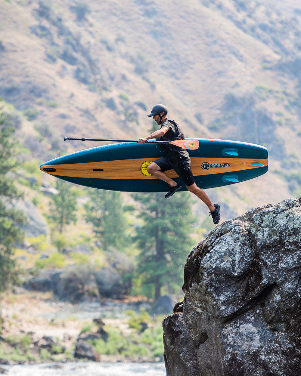 2023 PERFORMER 11' INFLATABLE PADDLE BOARD- BLUE/WOOD