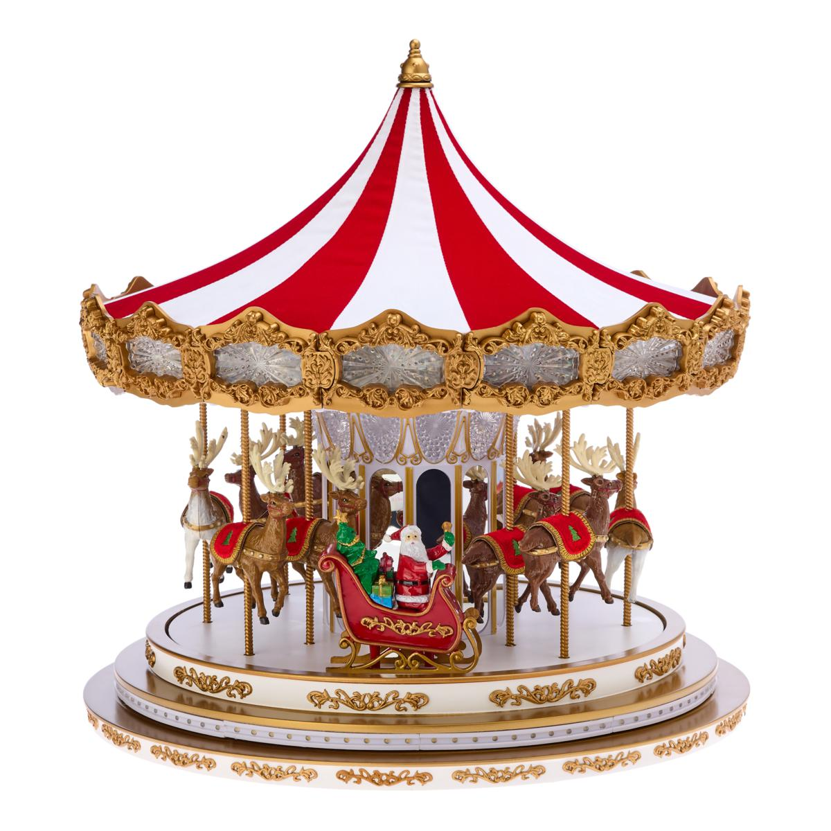 Mthtr. Christmas 17" LED Regal Deluxe Musical Carousel