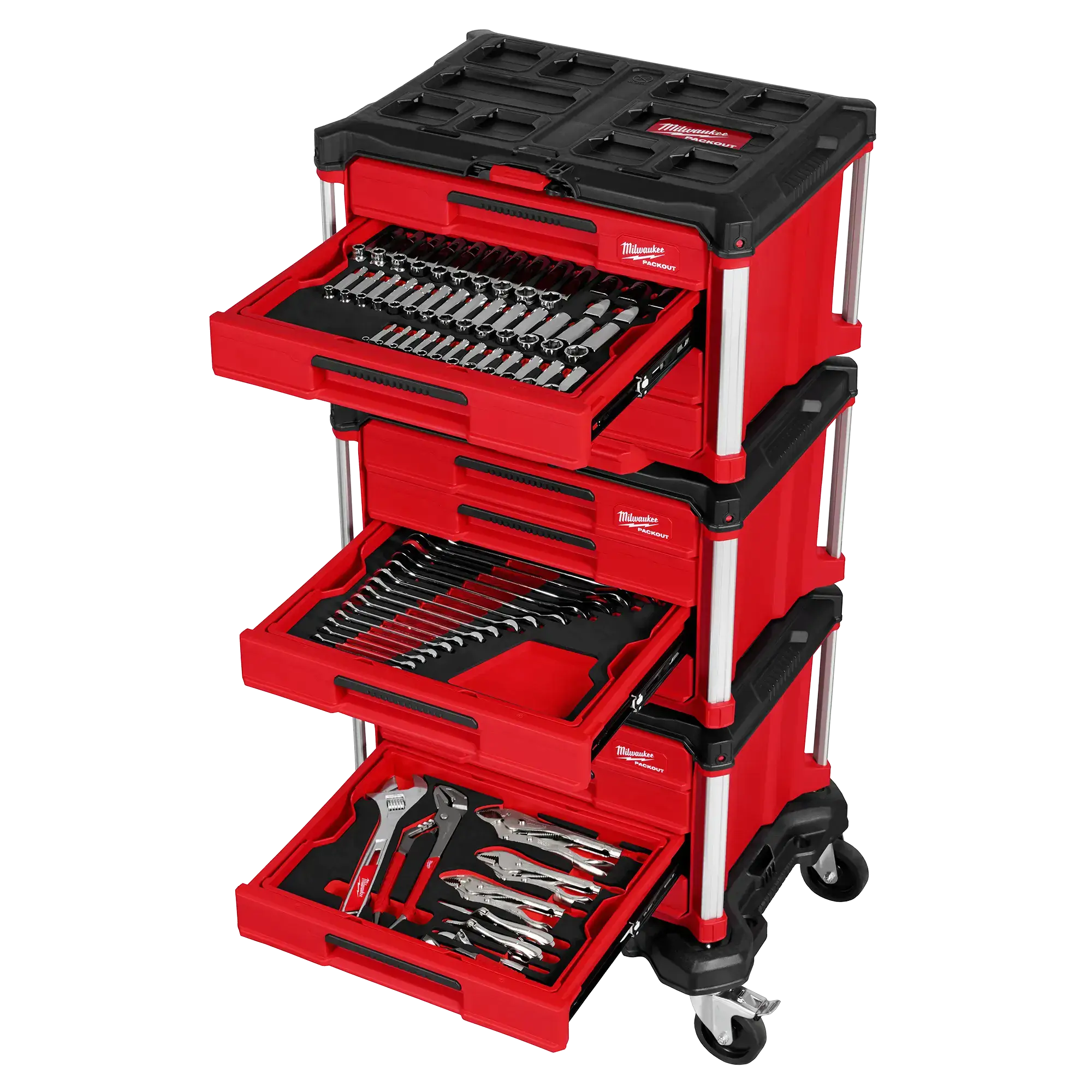 366-pc Master Mechanics Hand Tool Set with PACKOUTTM Drawers and Dolly