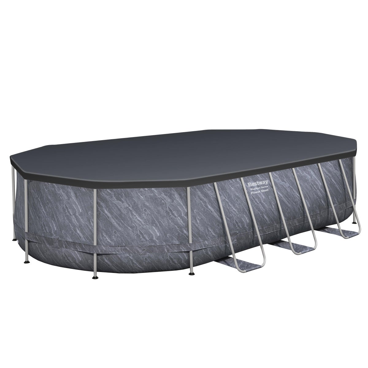 Bestwthtay Platinum Series Power Steel 20' x 12' x 48" Oval Pool Set