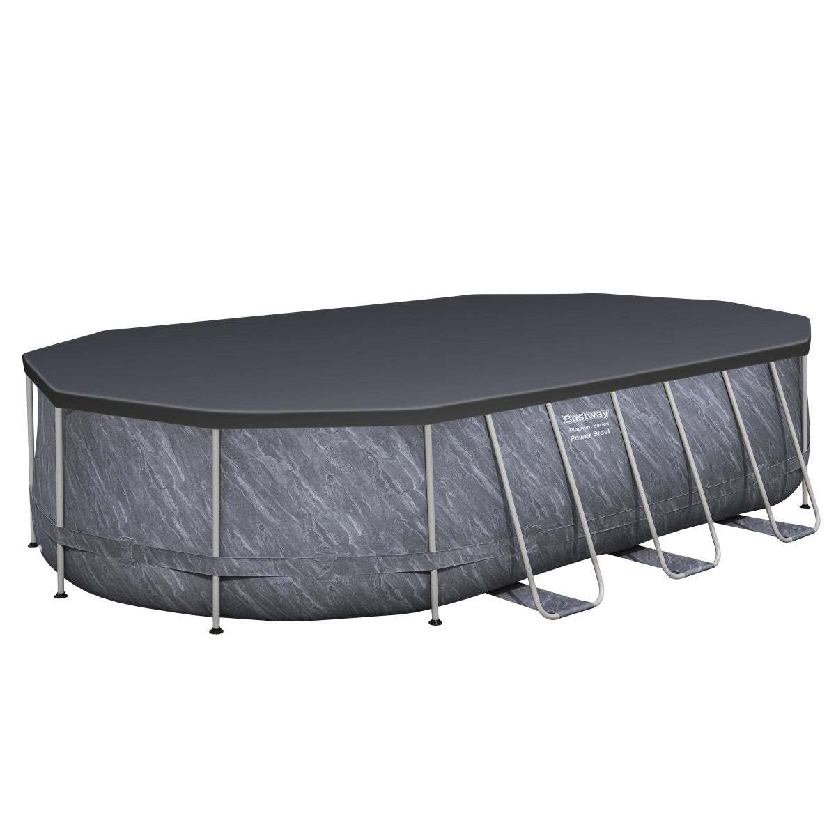 Bestwthtay Platinum Series Power Steel 20' x 12' x 48" Oval Pool Set