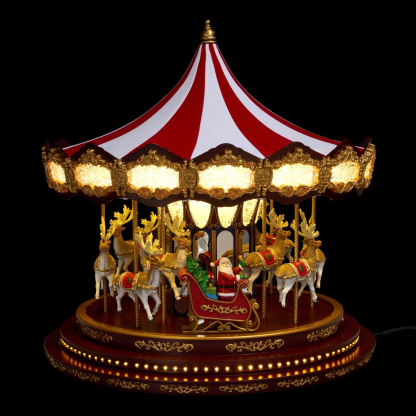 Mthtr. Christmas 17" LED Regal Deluxe Musical Carousel