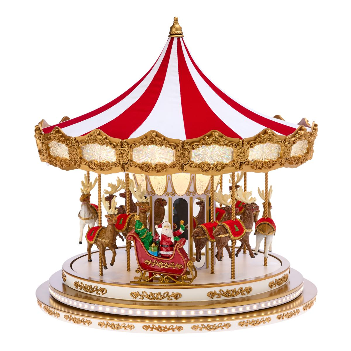 Mthtr. Christmas 17" LED Regal Deluxe Musical Carousel