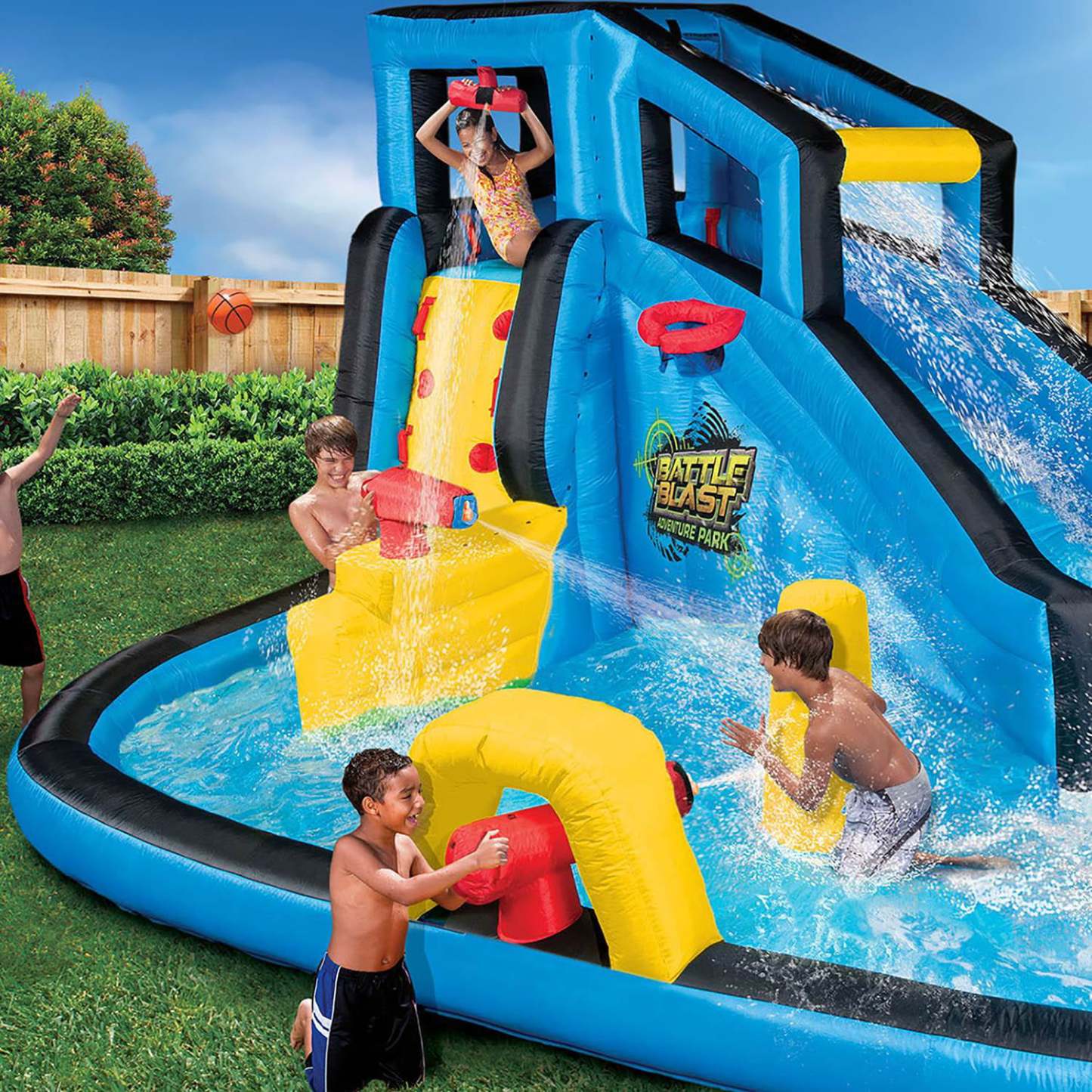 Banthtzai Battle Blast Inflatable Water Park Play Center 