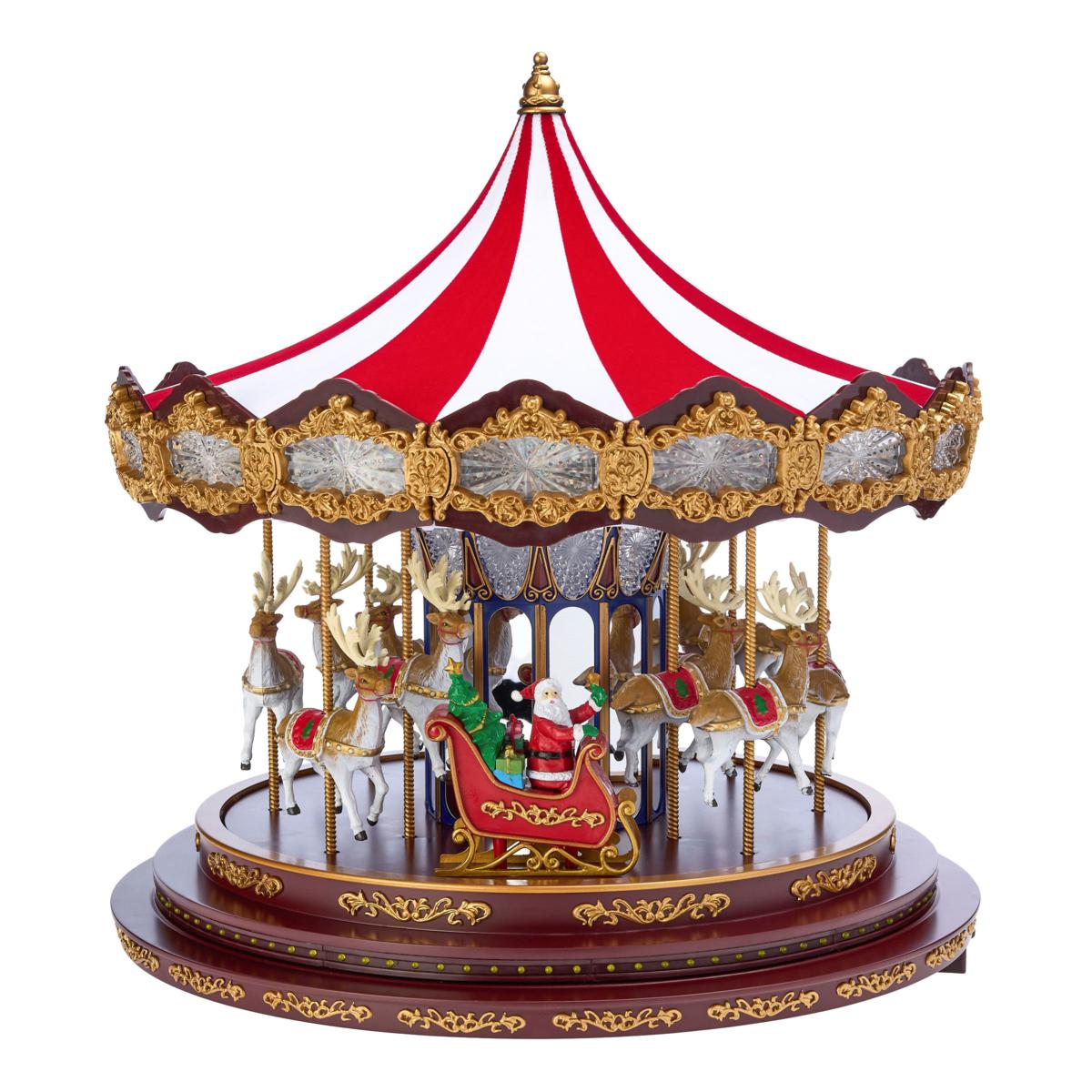 Mthtr. Christmas 17" LED Regal Deluxe Musical Carousel