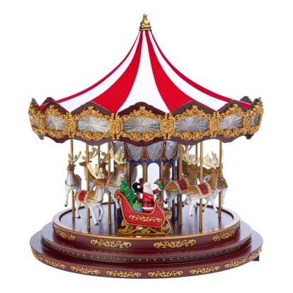 Mthtr. Christmas 17" LED Regal Deluxe Musical Carousel