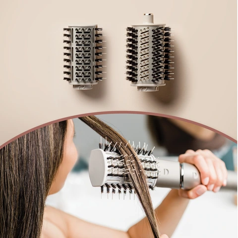 Detangle, smooth, and add shine to hair, while bringing volume and bounce to finished styles.