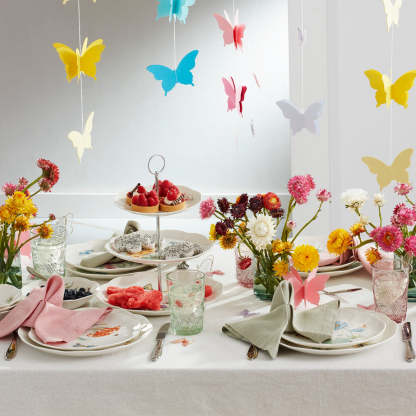 Lenthtox Butterfly Meadow 28-Piece Dinnerware Set